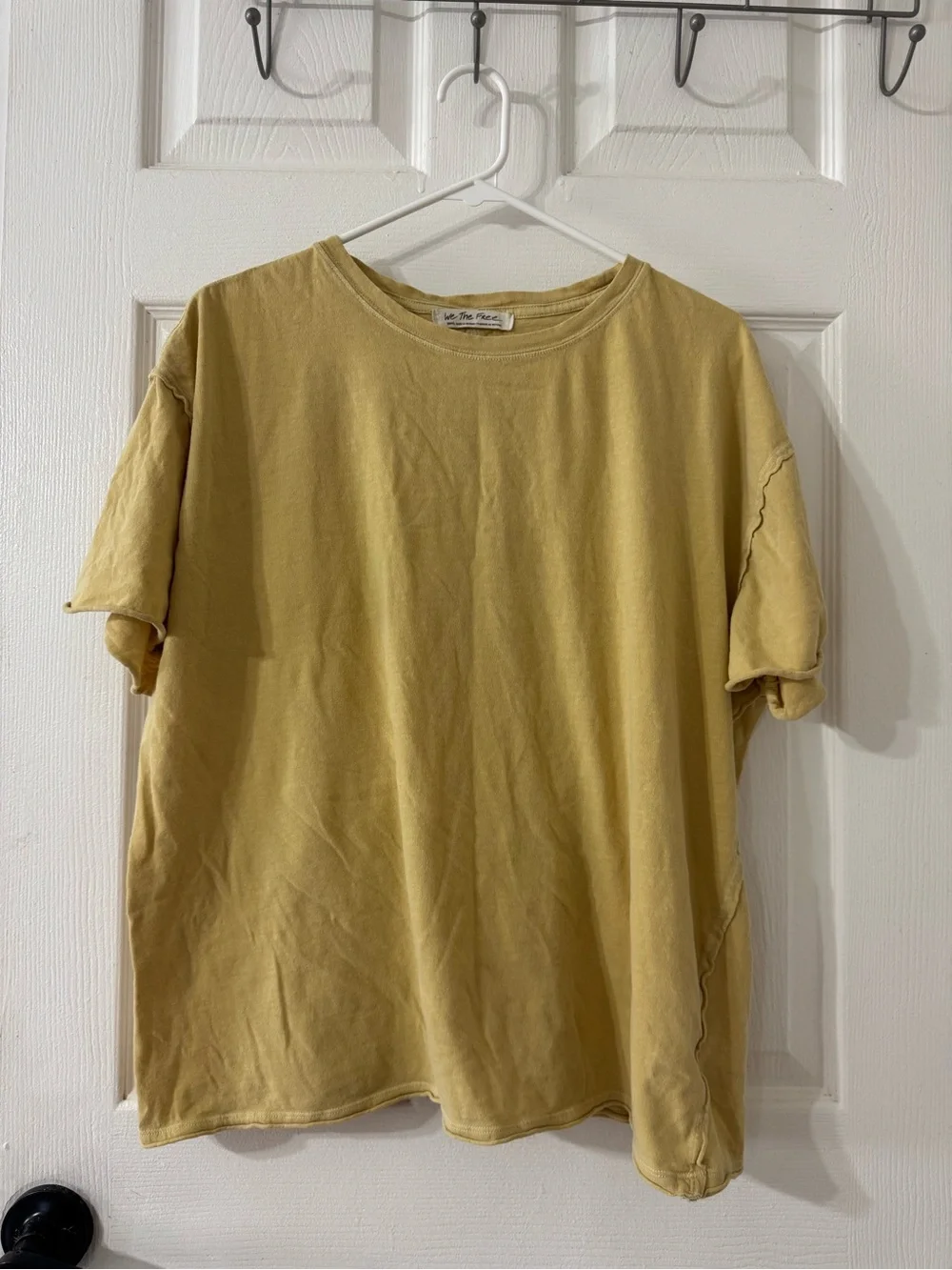 We The Free Washed Mustard Crewneck Tee - Picture 1 of 5